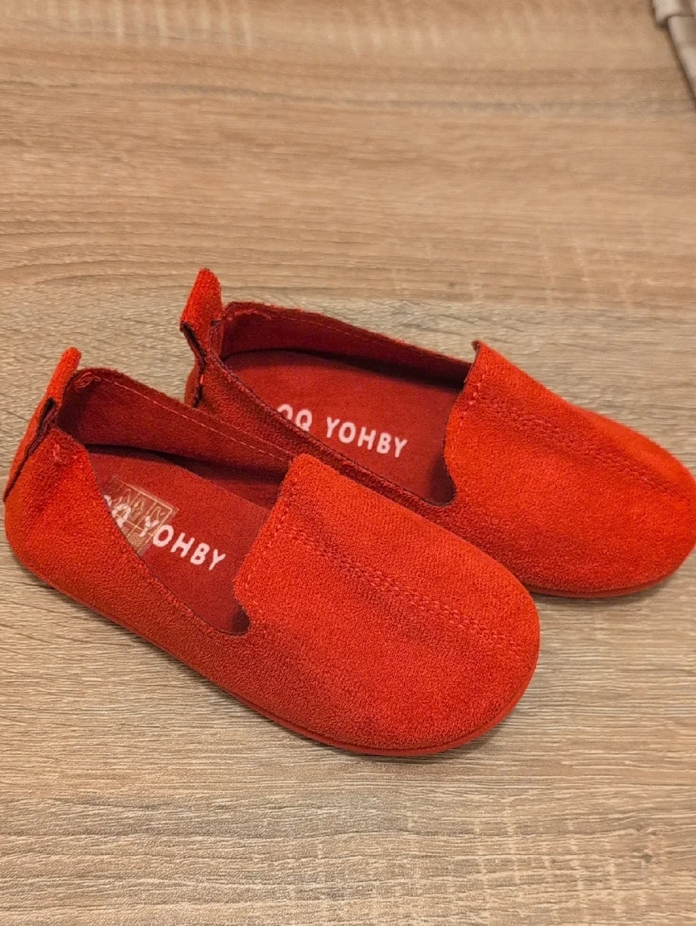 Kids Red Suede Moccasins - Easy Slip-On Comfort